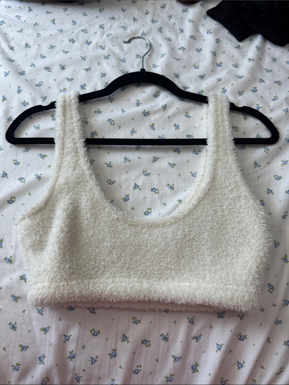 Victoria's Secret PINK Cream Fuzzy Tank Top